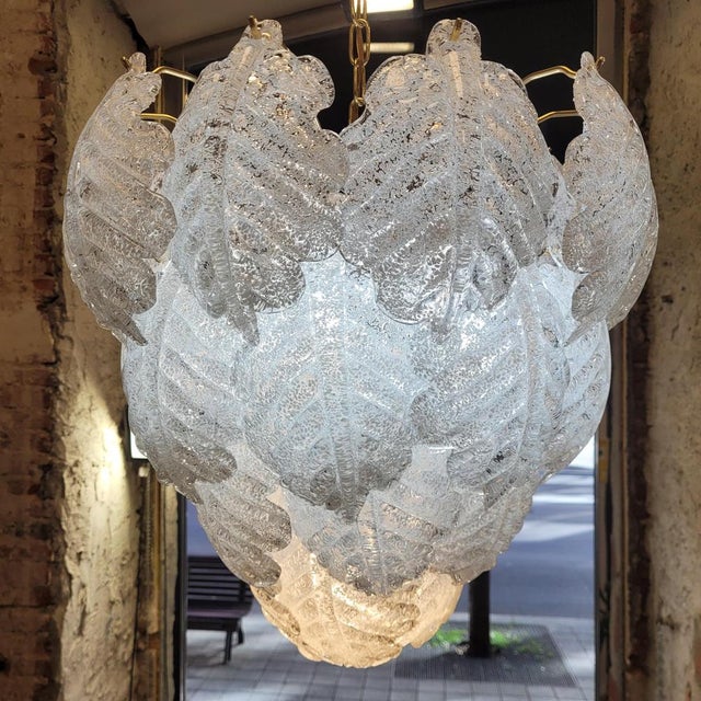 Gold Chandelier in Murano Glass and Metal from Mazzega, Italy, 1970s For Sale - Image 8 of 18