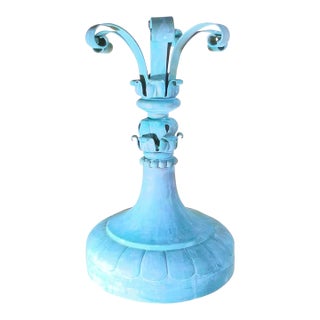 Exquisite 19th-Century Salvage Solid Copper Chandelier / Ceiling Light Fixture For Sale