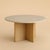 Round Roman Travertine and Oak Dining Table by Lebanto For Sale - Image 4 of 4