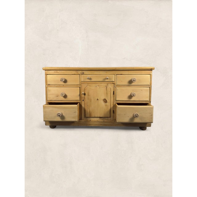 Antique English Pine Sideboard For Sale - Image 4 of 9