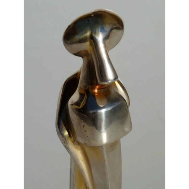 1970s Amelio Roccamonte, Figurative Sculpture, Silvered Bronze, 1970s For Sale - Image 5 of 8
