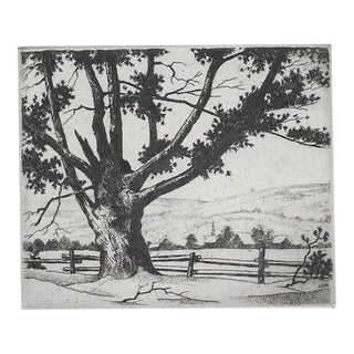 Keith Shaw Williams Winter Landscape Etching For Sale