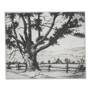 Keith Shaw Williams Winter Landscape Etching