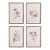 Pink Clematis Prints, Set Of 4 For Sale
