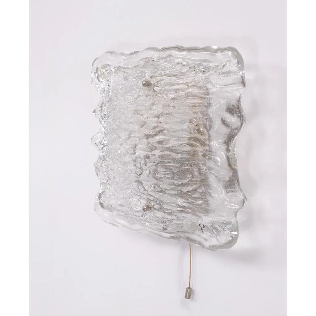 Crystal Wall Light with Glass Shade from Peill & Putzler, Germany, 1960s For Sale - Image 4 of 8