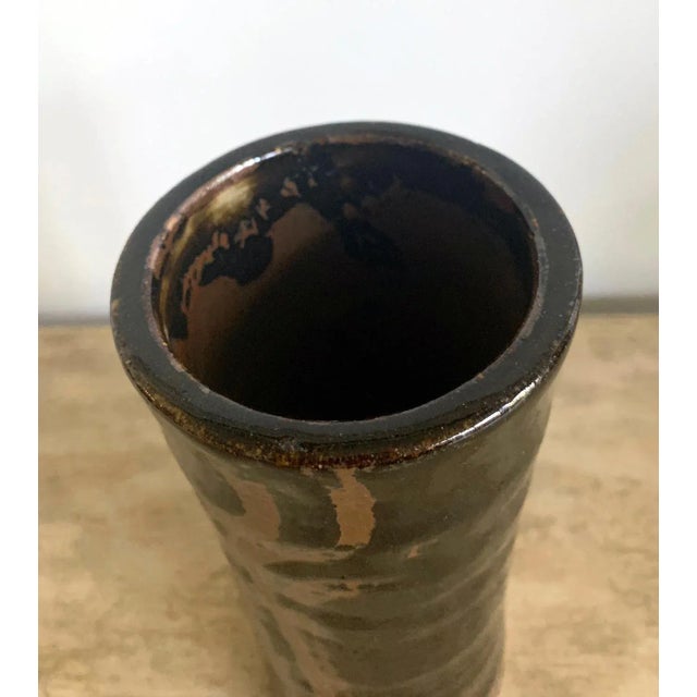 Japanese Ceramic Vase Mingei Style Hamada Shoji For Sale In Atlanta - Image 6 of 10