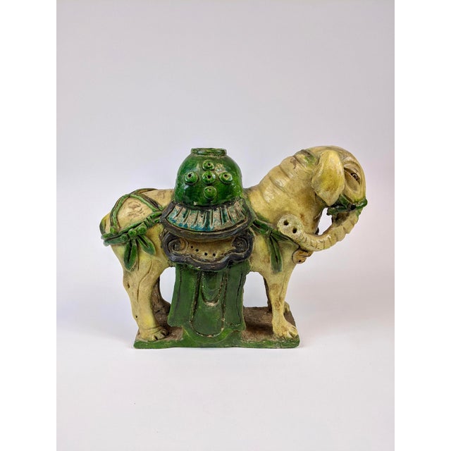 This very unusual looking elephant was likely used as a decorative roof tile. 16th Century Ming Dynasty