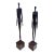 1980s American Brutalist Welded-Steel Figural Sculptures, Giacometti Style — A Pair For Sale