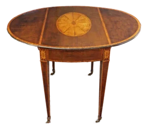 Circa 1790 Sheraton Taste Oval Pembroke Table by George Simson, London