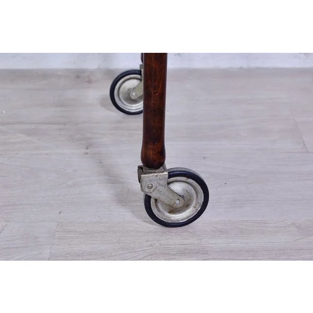Brown Mid-Century Glass & Wood Trolley, 1950s For Sale - Image 8 of 11