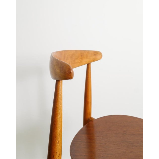Wood Danish Mid-Century Wooden FH 4103 / Heart Dining Chairs by Hans J Wegner for Fritz Hansen, 1950s, Set of 8 For Sale - Image 7 of 11