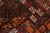 1950s Vintage Mid-Century Kilim Brown Red Vase Floral Pattern For Sale - Image 4 of 6
