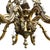 Metal First Half of the 20th Century Golden Bronze Chandelier For Sale - Image 7 of 15