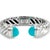 David Yurman Sculpted 925 Silver Turquoise Cable Waverly Cuff Bangle Bracelet For Sale In Houston - Image 6 of 8