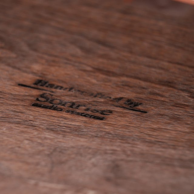 Vintage Sonrise Audio Systems Solid Walnut Stereo & Record Cabinet For Sale - Image 9 of 10