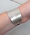 Silver Vintage C1976 Signed Napier Rhodium Plated Wavy Cuff Bracelet For Sale - Image 8 of 9