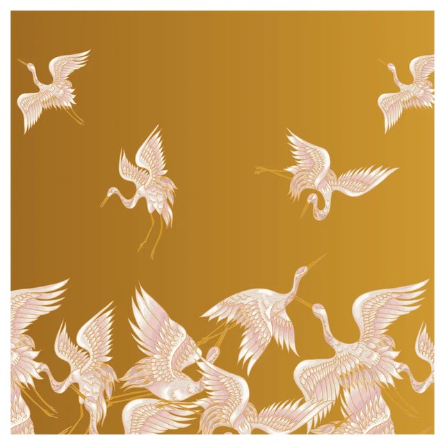 Aironi Gold Fabric Wall Covering by Chiara Mennini for Midsummer-Milano For Sale