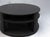 Vintage Circular Wooden Coffee Table in Black Finish For Sale - Image 4 of 6