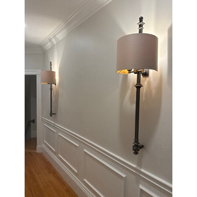 4 Restoration Hardware Lorraine Architectural Railing Sconce For Sale - Image 18 of 18