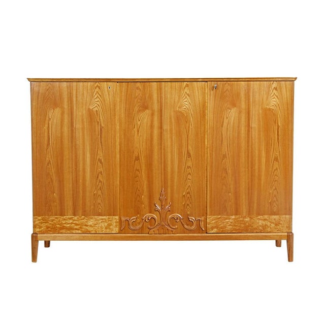 1940s Mid 20th Century Swedish Elm Sideboard, 1940s For Sale - Image 5 of 9