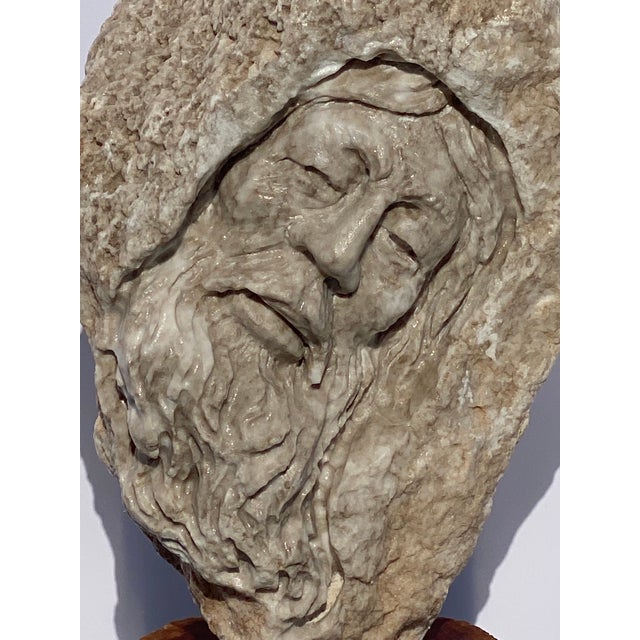 Mid 20th Century Erickson Native American Sculpture on a Solid Wood Base For Sale - Image 4 of 13