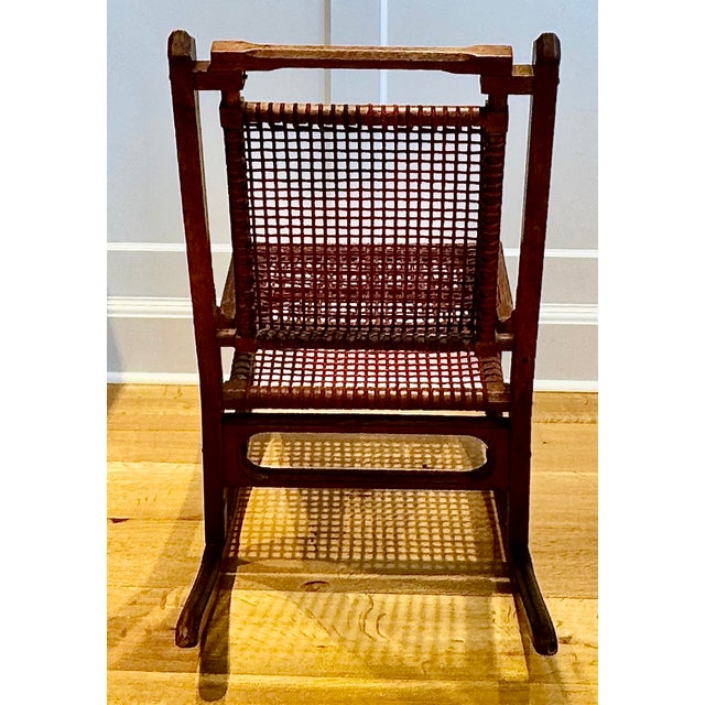 Late 19th Century George Hunzinger Aesthetic Movement Walnut Rocking Chair, Pat. April 18, 1876 For Sale - Image 5 of 13