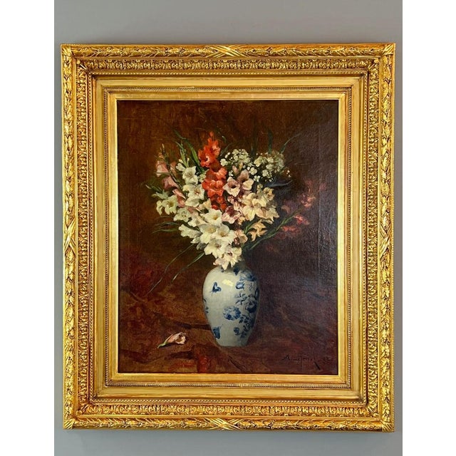 Still Life with Flowers – Aimé Perret (1846-1927), 1885 A superb still life dated 1885 and signed by Aimé Perret...