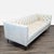 This stylish 3-seat sofa from Elite Leather Company features soft Grotto Ivory leather with a deep tufted design on the...