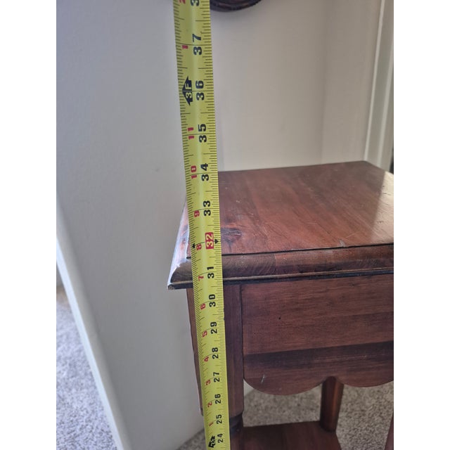 Late 20th Century Late 20th Century Walnut Side Table With Drawer For Sale - Image 5 of 5