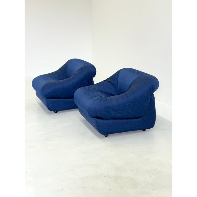 Space Age Blauwe Armchairs by Airborne, 1970s For Sale - Image 13 of 13