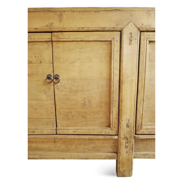 Vintage Raw Elm Modern Farm Sideboard Credenza For Sale - Image 9 of 12