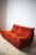 Set of Amber Corduroy Togo Pouf and 2-Seat Sofa by Michel Ducaroy for Ligne Roset For Sale - Image 3 of 5