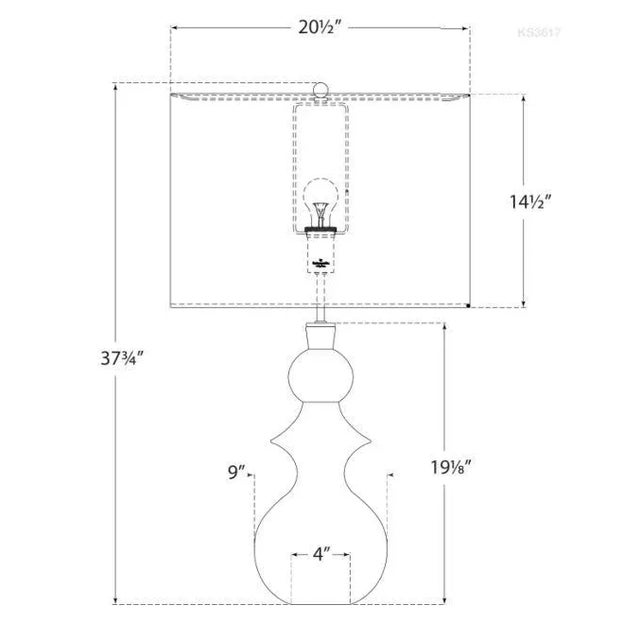 Transitional Kate Spade New York for Visual Comfort Signature Saxon Large Table Lamp in Metallic Black with Cream Linen Shade For Sale - Image 3 of 3