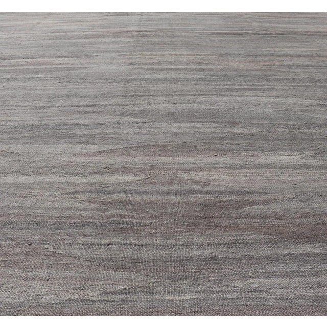 Contemporary Modern Kilim Rug by Keivan Woven Arts, Hand-Woven Wool 9'0 X 11'8 For Sale - Image 3 of 13