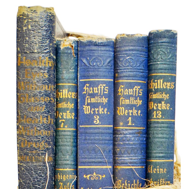 Antique Blue Book Bundle For Sale - Image 4 of 5