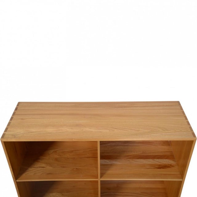 Vintage Bookcase in Elm by Mogens Koch, 1970s For Sale - Image 4 of 12