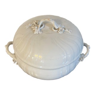 Antique 19th Century German KPM Berlin Porcelain Rococo Blanc De Chine Soup Tureen For Sale