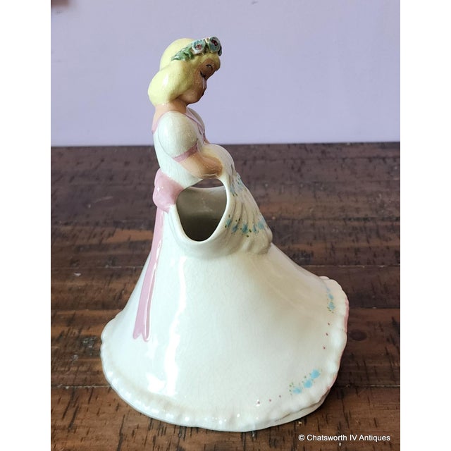 Mid Century Modern 1950s Ceramic Walter Wilson Lady Planter Figurine For Sale - Image 4 of 5