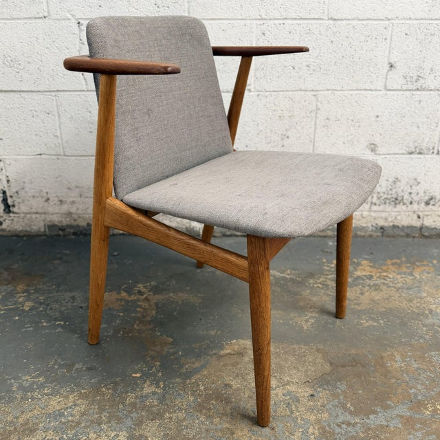 Wood Set of 6 Danish 1960s Dining Chairs Teak & Oak Hans Olsen for n.a. Jørgensens Møbelfabrik For Sale - Image 7 of 12