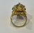 2010s 7.5 Carat Natural 4 Oval Cut Emerald & Diamond Flower Ring 18 Karat Yellow Gold, Size 3.75 For Sale - Image 5 of 18
