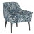Blue West Loop Chair in Blue Washed Zebra For Sale - Image 8 of 8
