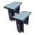 Vintage Postmodern Architectural Black Acrylic Nightstands or End Tables, Pair For Sale