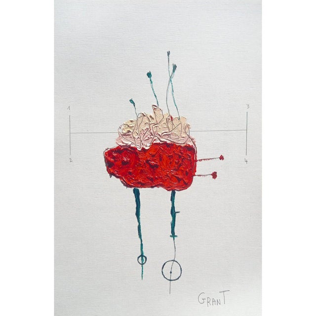 Contemporary Set of 6 - One-of-a-Kind Organic Modern Framed Botanical Floral Oil Paintings by Diane Grant For Sale - Image 3 of 9