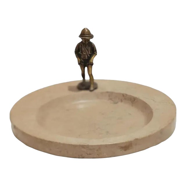 Late 19th Century Signed Bronze Figure on Large Stone Plinth For Sale