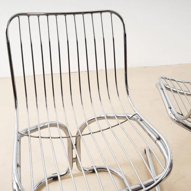 Metal Chromed Chairs by Gastone Rinaldi for Rima, 1970s, Set of 4 For Sale - Image 7 of 10