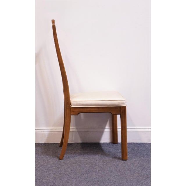 Wood Thomasville Tokaido Collection Burled Walnut Asian Modern Dining Side Chair 10821-813-814 For Sale - Image 7 of 12