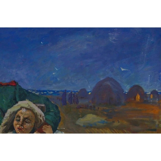 Realism Original Oil Painting, Ukrainian Artist, Male Portrait, Socialist Realism, 1970s 100-150 For Sale - Image 3 of 6