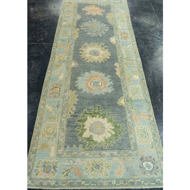 Early 21st Century Turkish Oushak Rug 2'10" x 8'3" #19179 For Sale - Image 5 of 8