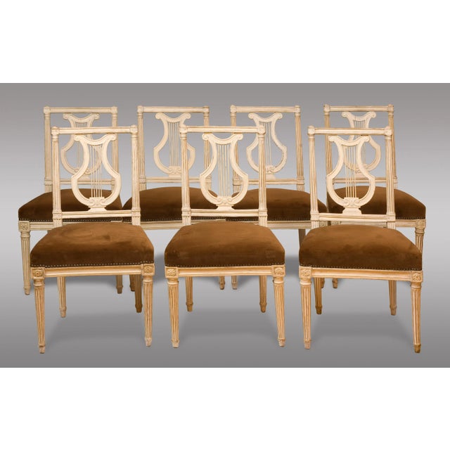 Antique Louis XVI Period Chairs, 1790, Set of 8 For Sale - Image 6 of 6