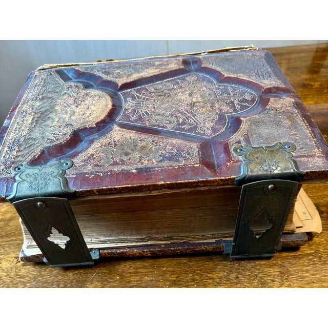 Victorian Rare Antique Family Bible For Sale - Image 3 of 12
